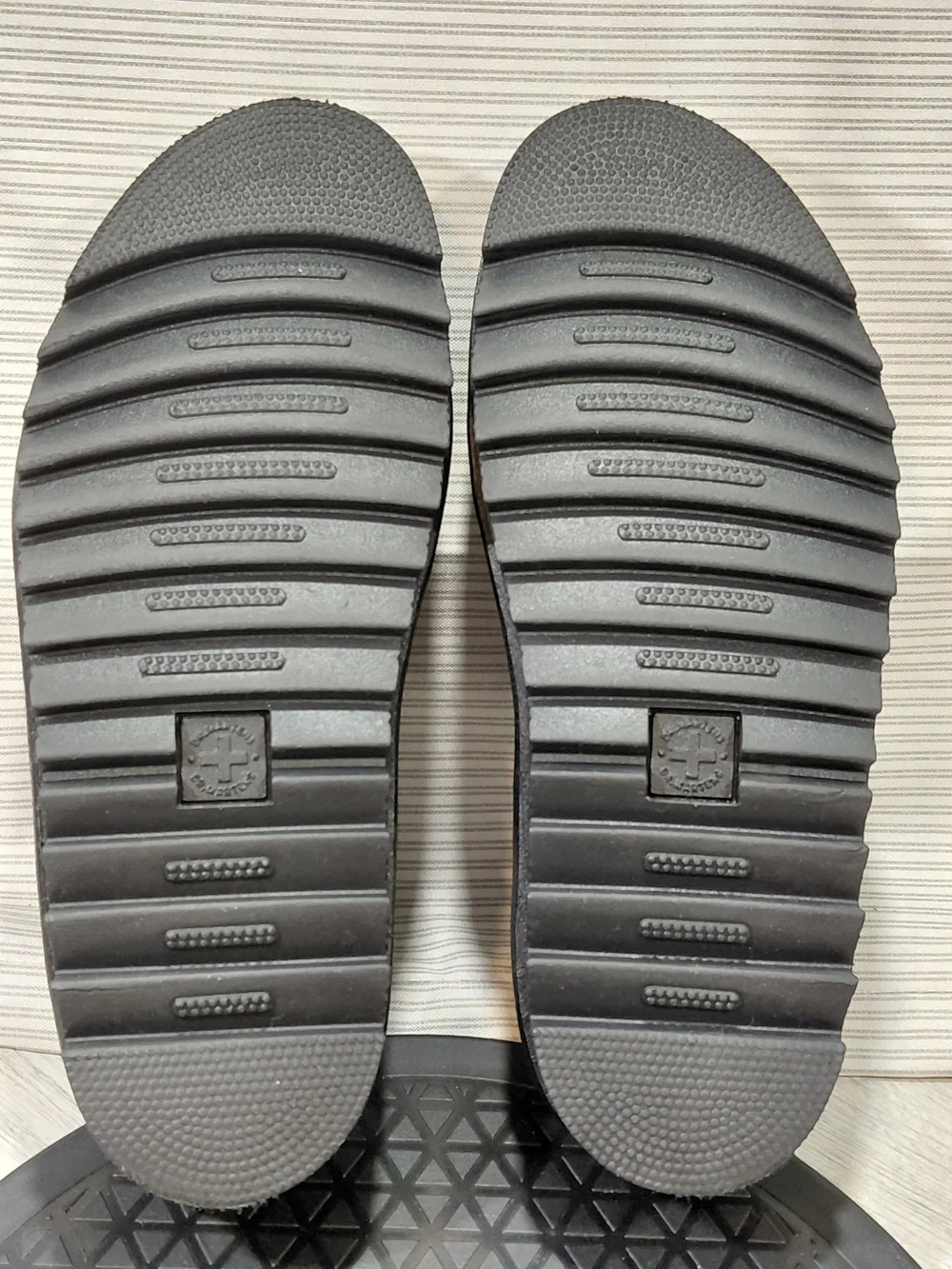 Dr Martens Myles Unisex Black Slide Sandals Two Strap Leather Adj Buckles M9 W10